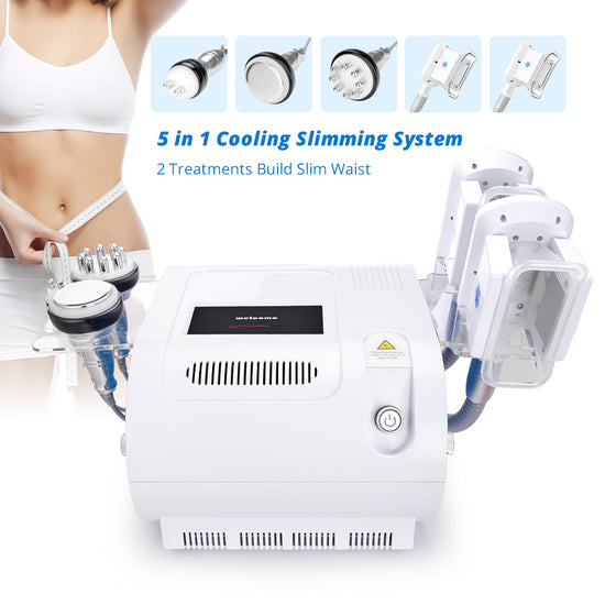 Double Handles Cooling Systerm Cavitation RF Slimming Cellulite Removal Machine - Suerbeaty