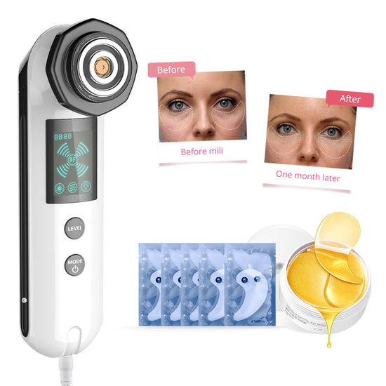 5In1 Vibration Face Lifting Massager LED Photon RF Eye Patches&Collagen Eye Mask - Suerbeaty