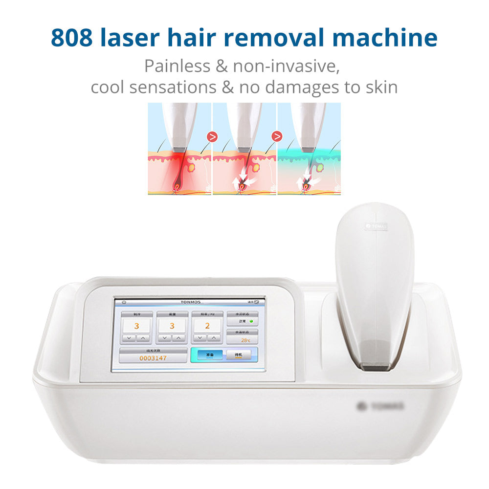Professional 808nm Diode Laser Hair Removal Skin Rejuvenation Device 1000w Shots - Suerbeaty